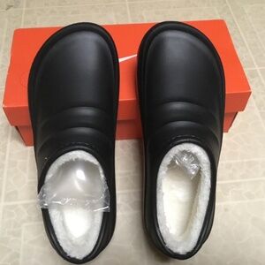 Winter Black With Fleece Lining Flat (Unisex Shoe)